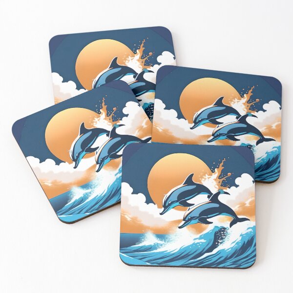 Item preview, Dolphins playing in Waves designed and sold by Winthrop Brookhouse.