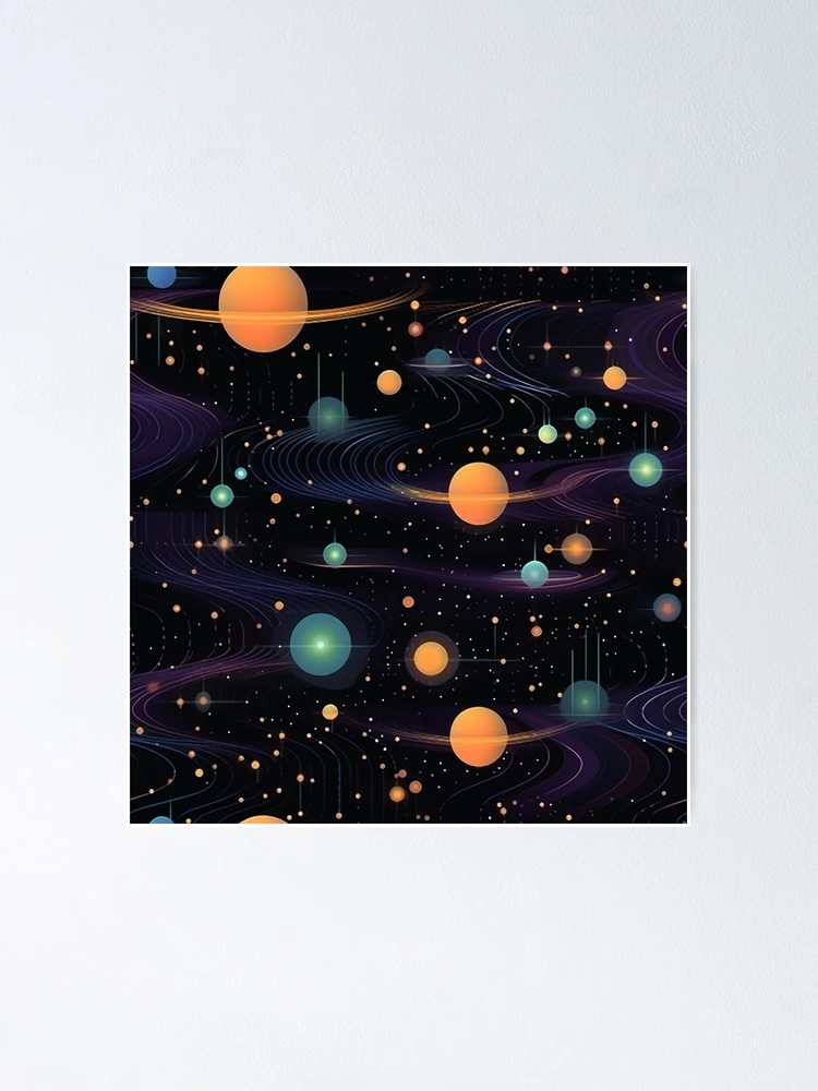 Thumbnail 1 of 3, Poster, Interstellar Pattern designed and sold by SideSignal.