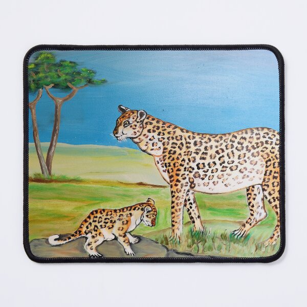 Item preview, Great relaxing Mother Leopard with her cub designed and sold by annenambiro.
