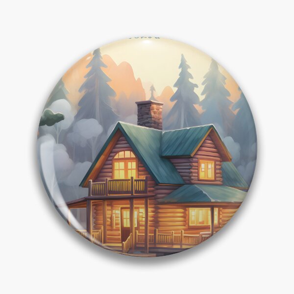 Item preview, Winter's Refuge: A Cabin in the Woods in Watercolor designed and sold by Shirtastically.
