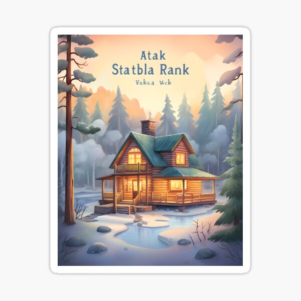 Item preview, Winter's Refuge: A Cabin in the Woods in Watercolor designed and sold by Shirtastically.