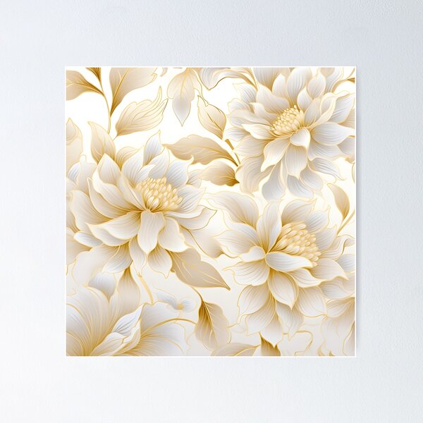 Item preview, delicate floral line art print designed and sold by dcrc.