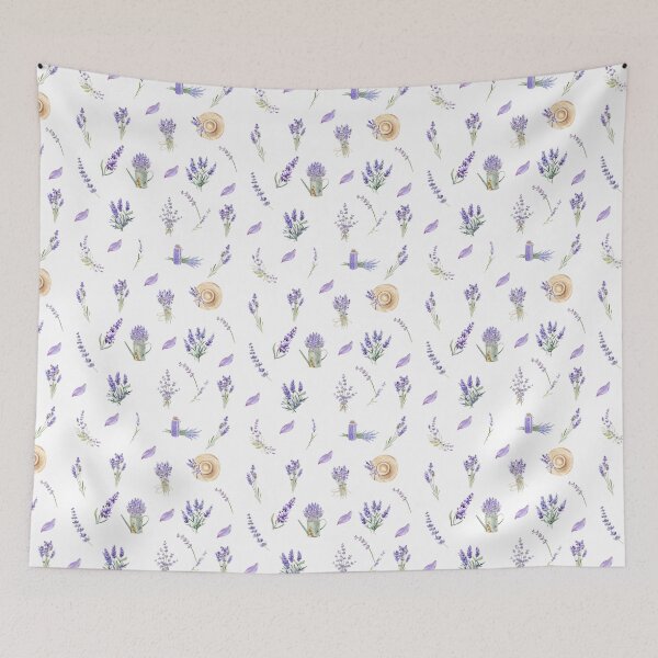 Item preview, Watercolor Pastel Lavender Flowers designed and sold by silviaol.