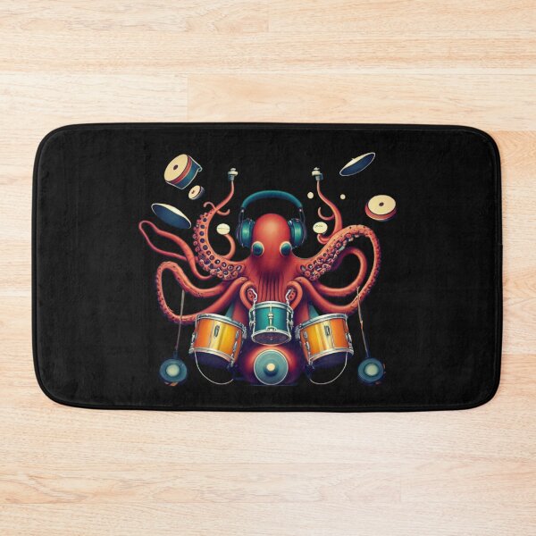 Item preview, Octopus Playing Drums - funny drummer shirt designed and sold by Superdealkoeln.