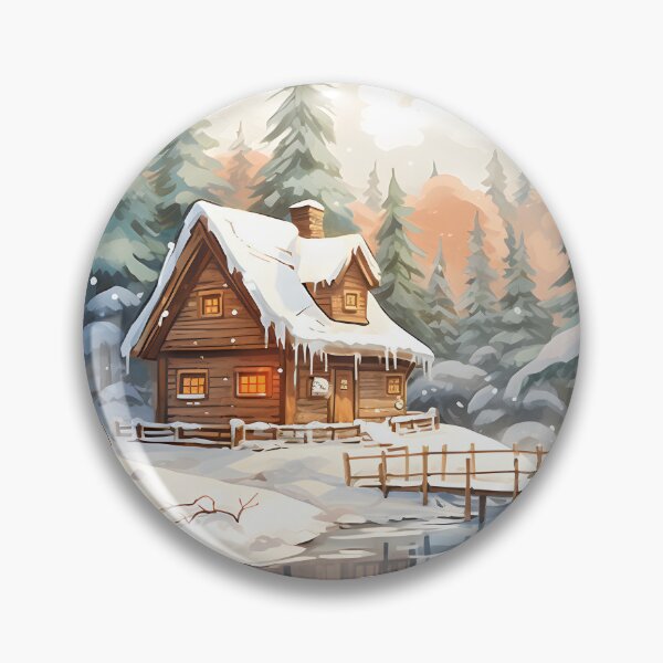 Item preview, Watercolor Whispers: A Winter Cabin in the Woods designed and sold by Shirtastically.