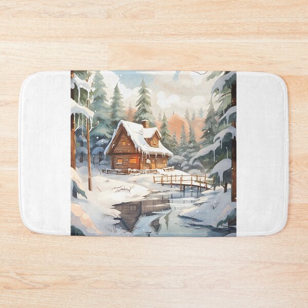 Item preview, Watercolor Whispers: A Winter Cabin in the Woods designed and sold by Shirtastically.