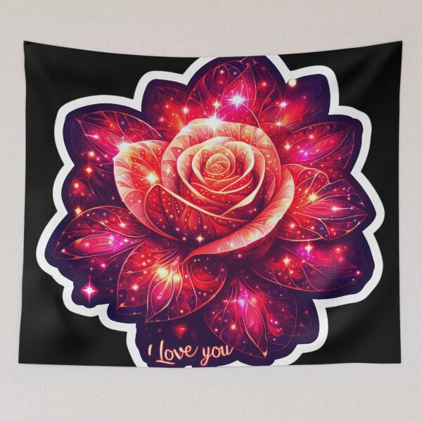 Item preview, Magical red rose saying "I love you" designed and sold by AI-Only Creations.