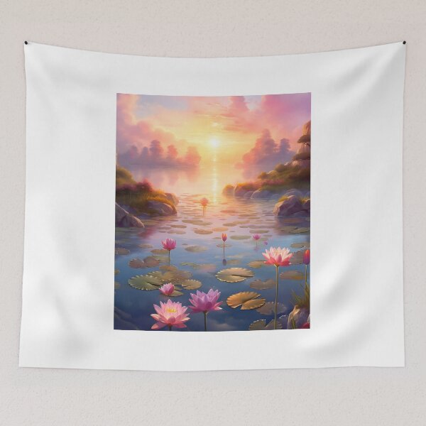 Item preview, Lotus at Dawn: A Watercolor Sunrise designed and sold by Shirtastically.