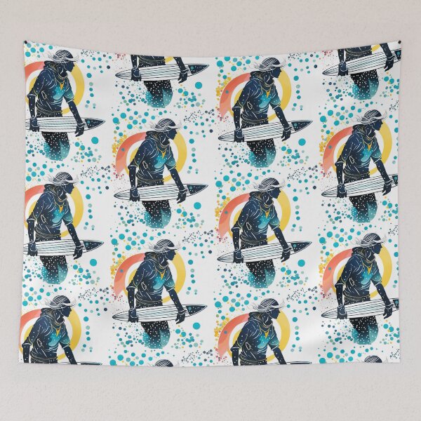 Item preview, Surfing with Bubbles and Dots designed and sold by Tw1nsAIArt.