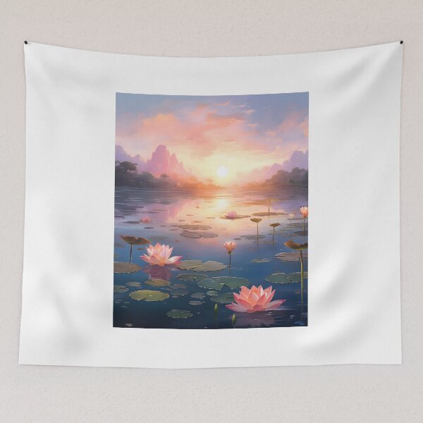 Item preview, Morning Serenity: A Lotus Pond in Watercolor designed and sold by Shirtastically.