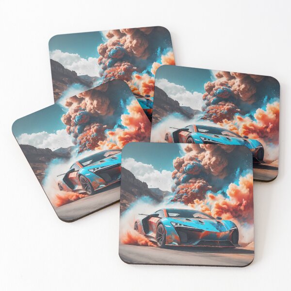 Item preview, Embark on a Chromatic Journey: Digital Art Inspired by Cars, Colored Clouds and Speed. designed and sold by Artedig.