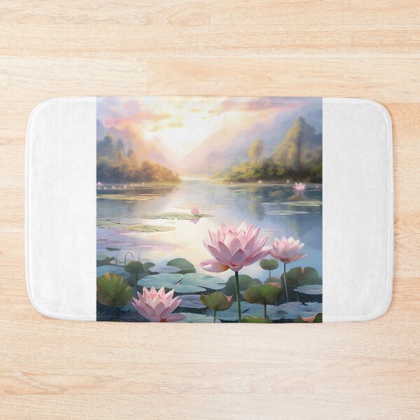 Item preview, Sunrise Sanctuary: A Lotus Pond in Watercolor designed and sold by Shirtastically.