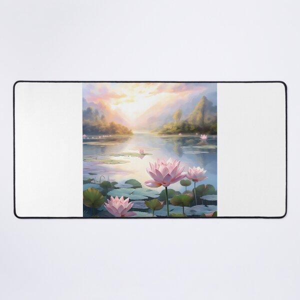 Item preview, Sunrise Sanctuary: A Lotus Pond in Watercolor designed and sold by Shirtastically.
