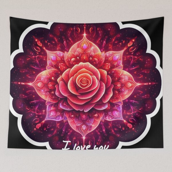 Item preview, Magical red rose saying "I love you" designed and sold by AI-Only Creations.