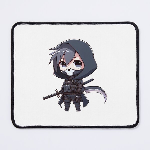 Item preview, Chibi grim reaper in tactical gear and sword designed and sold by Wxjtecki.