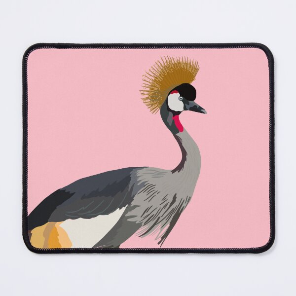 Item preview, C is for Crowned Crane,Crowned Crane Illustration – Elegant Tropical Bird Artwork designed and sold by PrettylittlepastelUk.