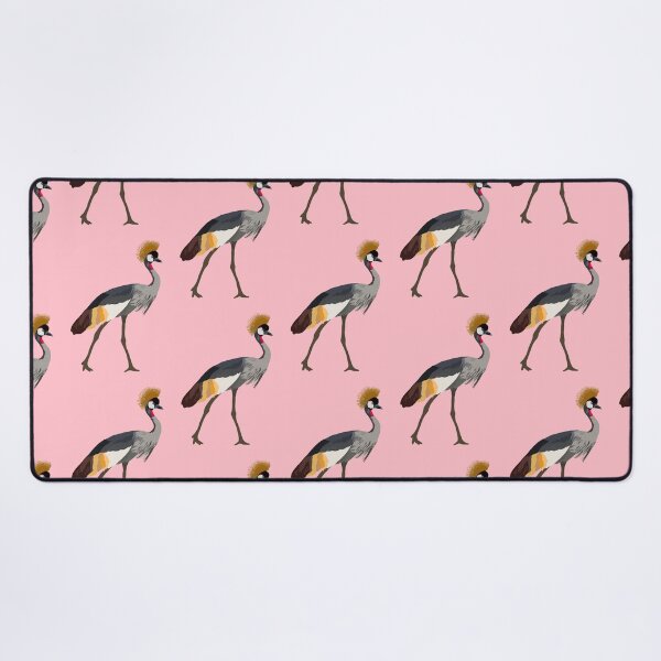 Item preview, C is for Crowned Crane,Crowned Crane Illustration – Elegant Tropical Bird Artwork designed and sold by PrettylittlepastelUk.