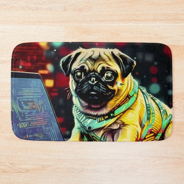 Item preview, Pug HAPPY HOLIDAYS 61 CYBER MONDAY designed and sold by RedBluffTraders.