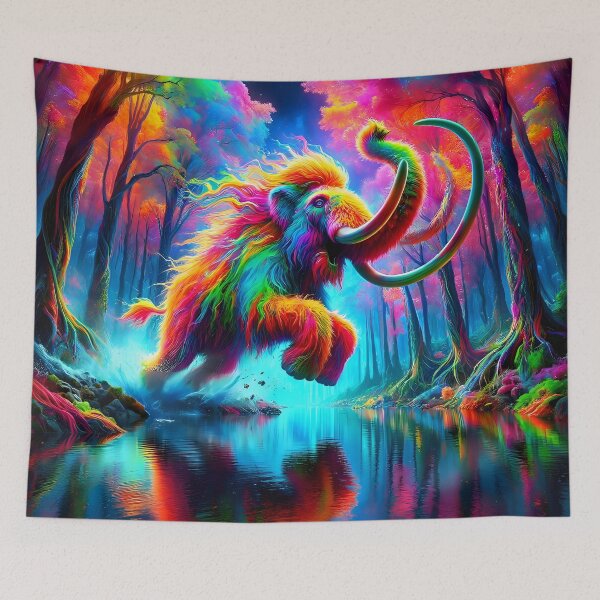 Item preview, Psychedelic Mastodon Leap designed and sold by Matt's Artificial Nature.