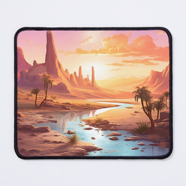 Item preview, Desert Mirage: A Watercolor Oasis at Sunset designed and sold by Shirtastically.