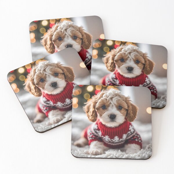 Item preview, Cavapoo in a Festive Knit  designed and sold by ColourCove .