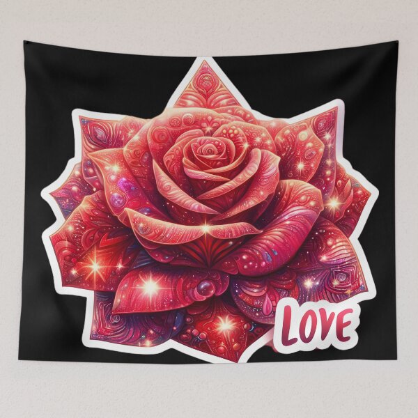 Item preview, Magical red rose saying "I love you" designed and sold by AI-Only Creations.
