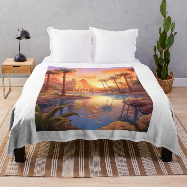 Item preview, Oasis Enchantment: A Watercolor Desert Sunset designed and sold by Shirtastically.