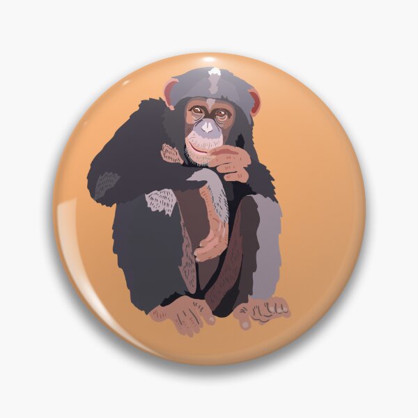 Item preview, C is for Chimp , Chimp Design – Dedicated Chimpanzee Care and Wildlife Keeper Artwork designed and sold by PrettylittlepastelUk.