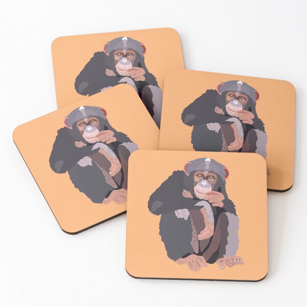Item preview, C is for Chimp , Chimp Design – Dedicated Chimpanzee Care and Wildlife Keeper Artwork designed and sold by PrettylittlepastelUk.