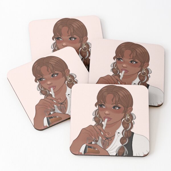 Item preview, iced coffee girl designed and sold by monarosecreates.
