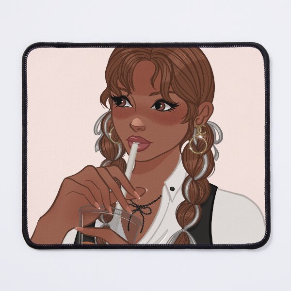 Item preview, iced coffee girl designed and sold by monarosecreates.