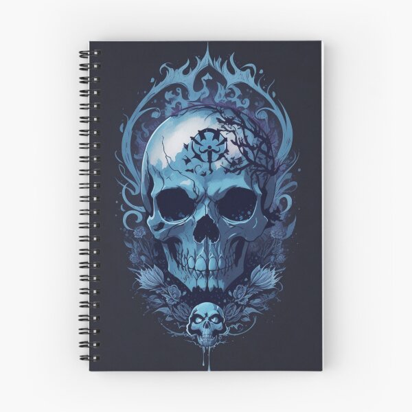 Item preview, eep Blue: Shadowy Skull for a Modern Gothic Aesthetic designed and sold by ArtemExpressio.