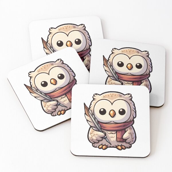 Item preview, Scholarly Owl with Quill and Scarf designed and sold by UmbrellaStudio1.
