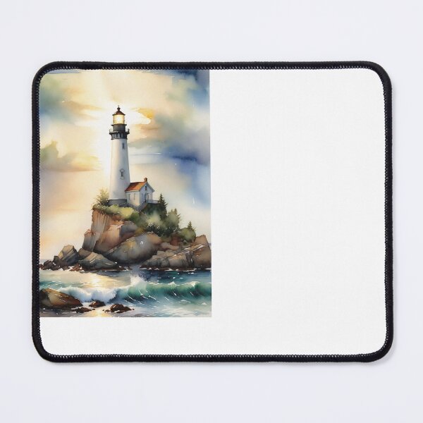 Item preview, Lighthouse Glow: A Dreamy Coastal Scene designed and sold by PanoramaPrints.