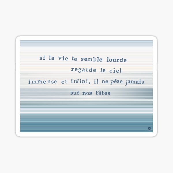Infinite Sky (French) Sticker