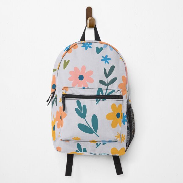 Item preview, pattern with cute flowers and sun on pastel colors handwritting style designed and sold by Carolina Salazar.