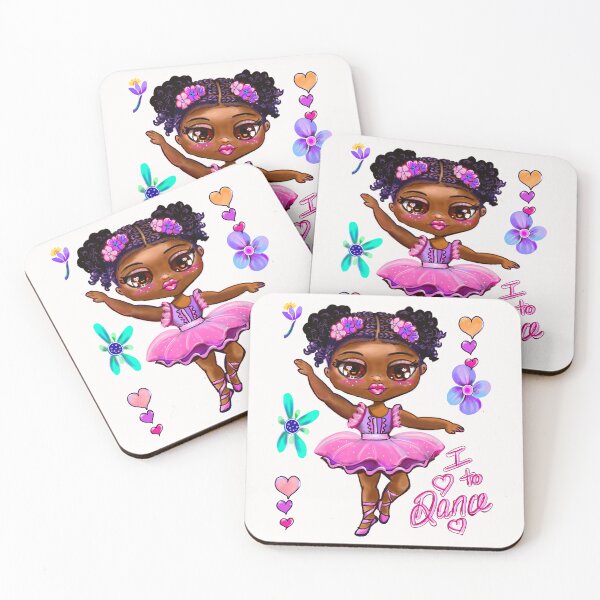 Item preview,  I love to dance 3. African American ballerina dancing in tutu. Black girl. Ballet designed and sold by Artonmytee.