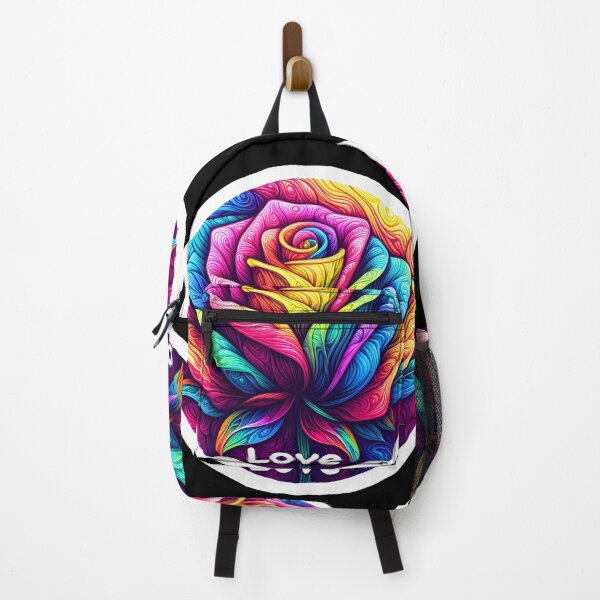 Item preview, Colorful rose saying "I love you" designed and sold by AI-Only Creations.