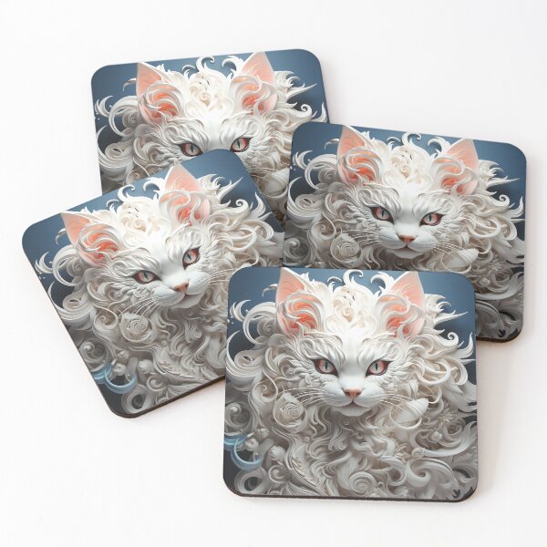 Item preview, Bewitching White Cat designed and sold by OldNewAmbient.