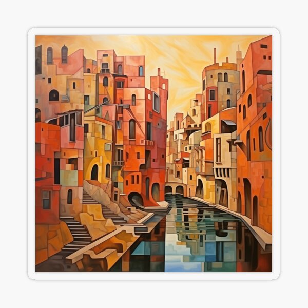 Item preview, geometric cityscape   designed and sold by nickmoore1986.