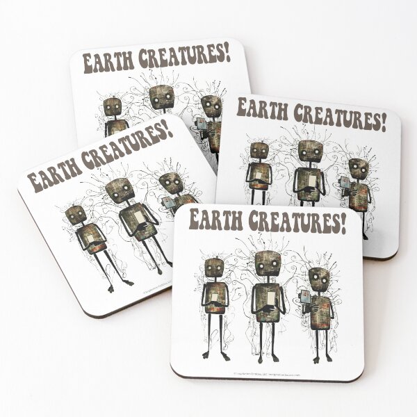 Item preview, Earth Creatures With Square Heads - For Light Backgrounds designed and sold by The Imagination Source™.