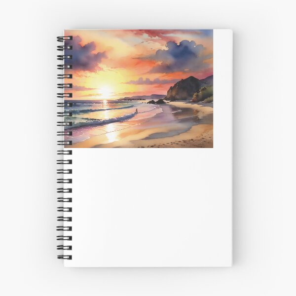 Item preview, Tranquil Evening Stroll: Sunset Serenity on a Secluded Beach designed and sold by PanoramaPrints.