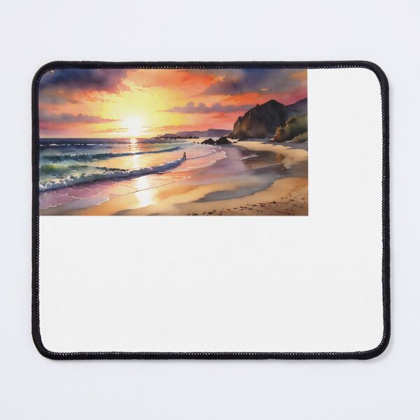 Item preview, Tranquil Evening Stroll: Sunset Serenity on a Secluded Beach designed and sold by PanoramaPrints.
