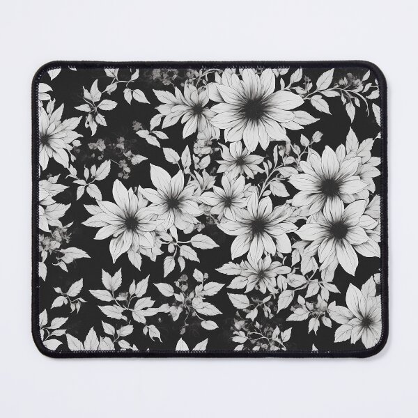 Item preview, Contrasting Elegance: White Florals on Black designed and sold by nexanova369.