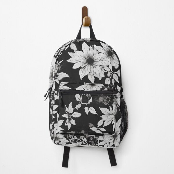 Item preview, Contrasting Elegance: White Florals on Black designed and sold by nexanova369.