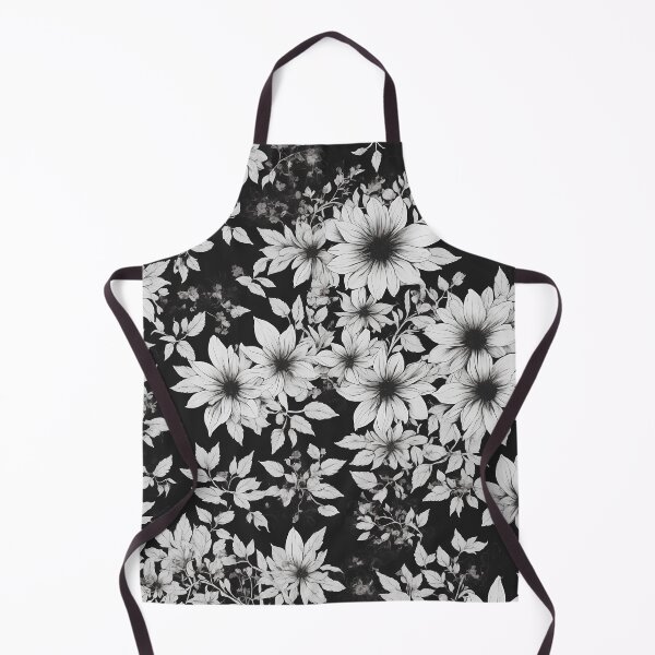 Item preview, Contrasting Elegance: White Florals on Black designed and sold by nexanova369.