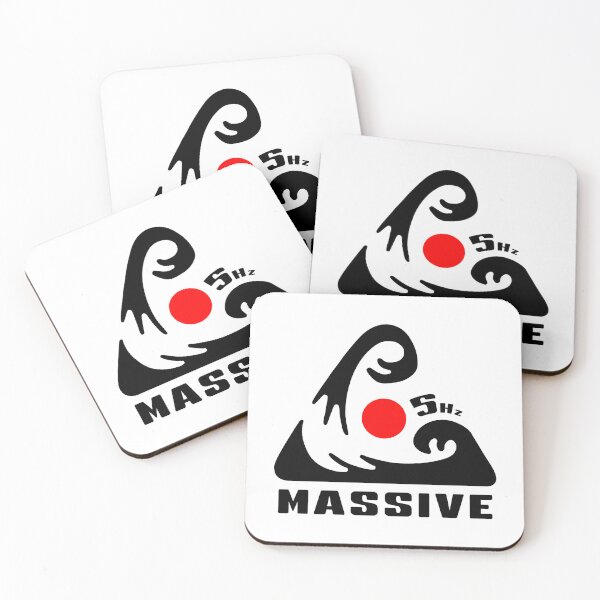 Artikelvorschau, 5Hz MASSIV. 5 HERTZ SURF-LOGO. SCHWARZ/ROT. entworfen und verkauft von 5hertz.