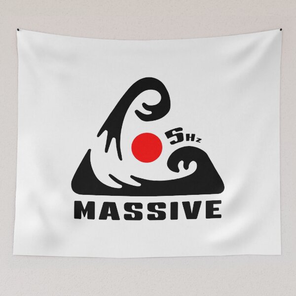 Artikelvorschau, 5Hz MASSIV. 5 HERTZ SURF-LOGO. SCHWARZ/ROT. entworfen und verkauft von 5hertz.