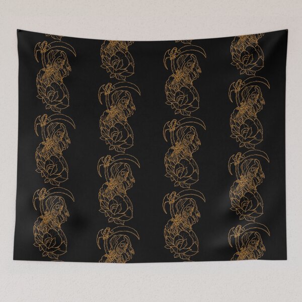 Item preview, Neo traditional grim reaper line work flash designed and sold by ReaperRoseCo.