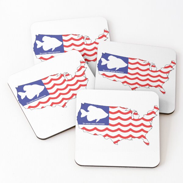 Item preview, Crappie Nation, Red, White and Blue Flag designed and sold by CraneCreek.